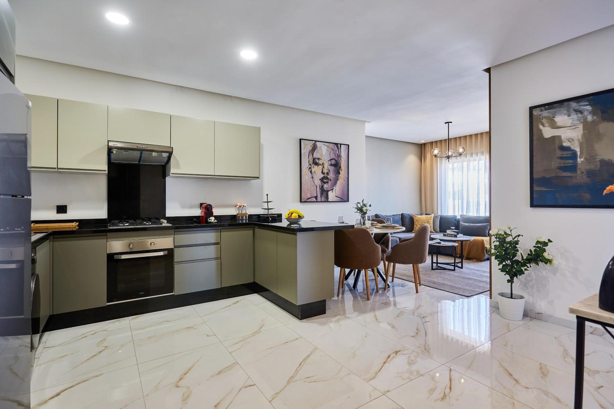 Sleek And Modern 2-Bed Unit In Downtown Casa Apartment คาซาบลังกา ภายนอก รูปภาพ