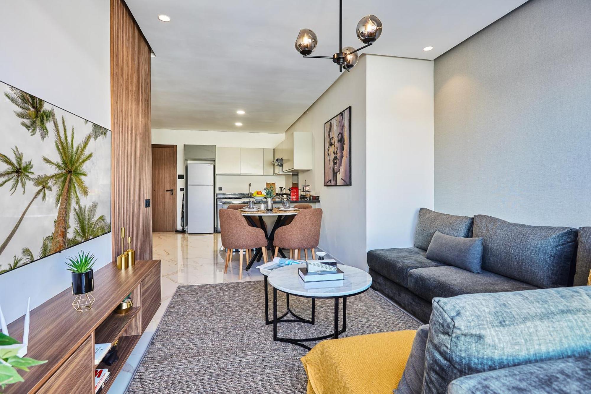 Sleek And Modern 2-Bed Unit In Downtown Casa Apartment คาซาบลังกา ภายนอก รูปภาพ